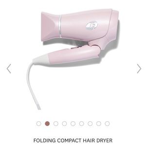 NEW T3 Compact hair dryer in pink. Folds up.